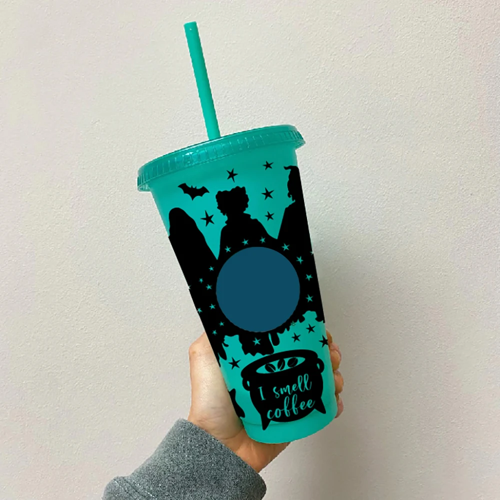 Hocus Pocus Witch Vinyl Sticker Per Starbucks Venti Cold Cup 24 Oz Decor, Halloween Coffee Cold Cup Decalcomanie Adesivi Rimovibili