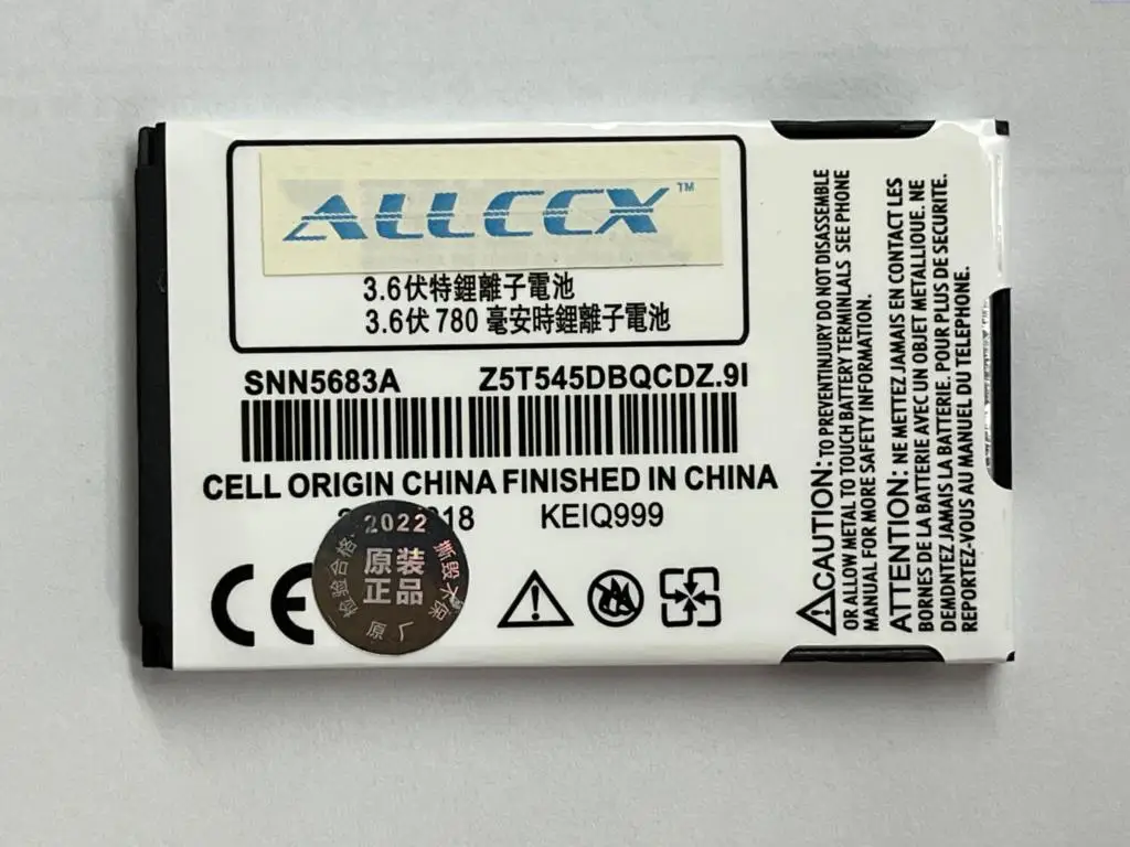 Allccx Batteria Snn5683A Per Motorola A630 A760 A768 V300 V400 V500 V501 V550 V551 V555 V600