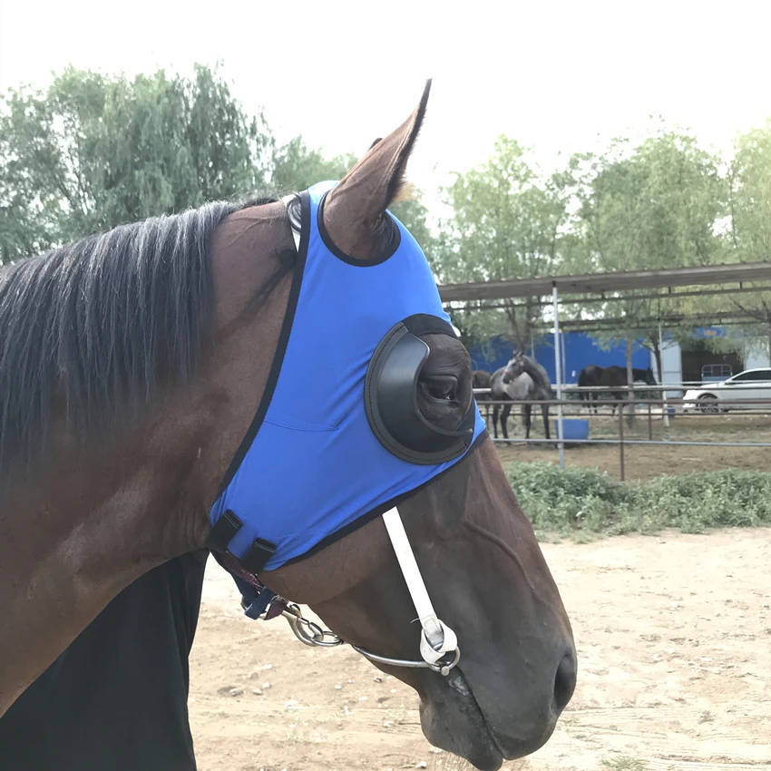 Benda Per Corse Di Cavalli, Cappuccio Da Corsa Per Cavalli Blinkers Airlite Nylon