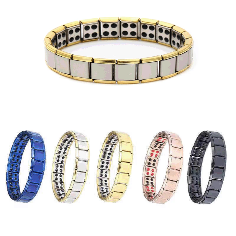 Braccialetto Con Equilibrio Energetico In Tormalina Braccialetti Magnetici Elastici In Acciaio Inossidabile Per Le Donne Power Healthy Medical Braccia