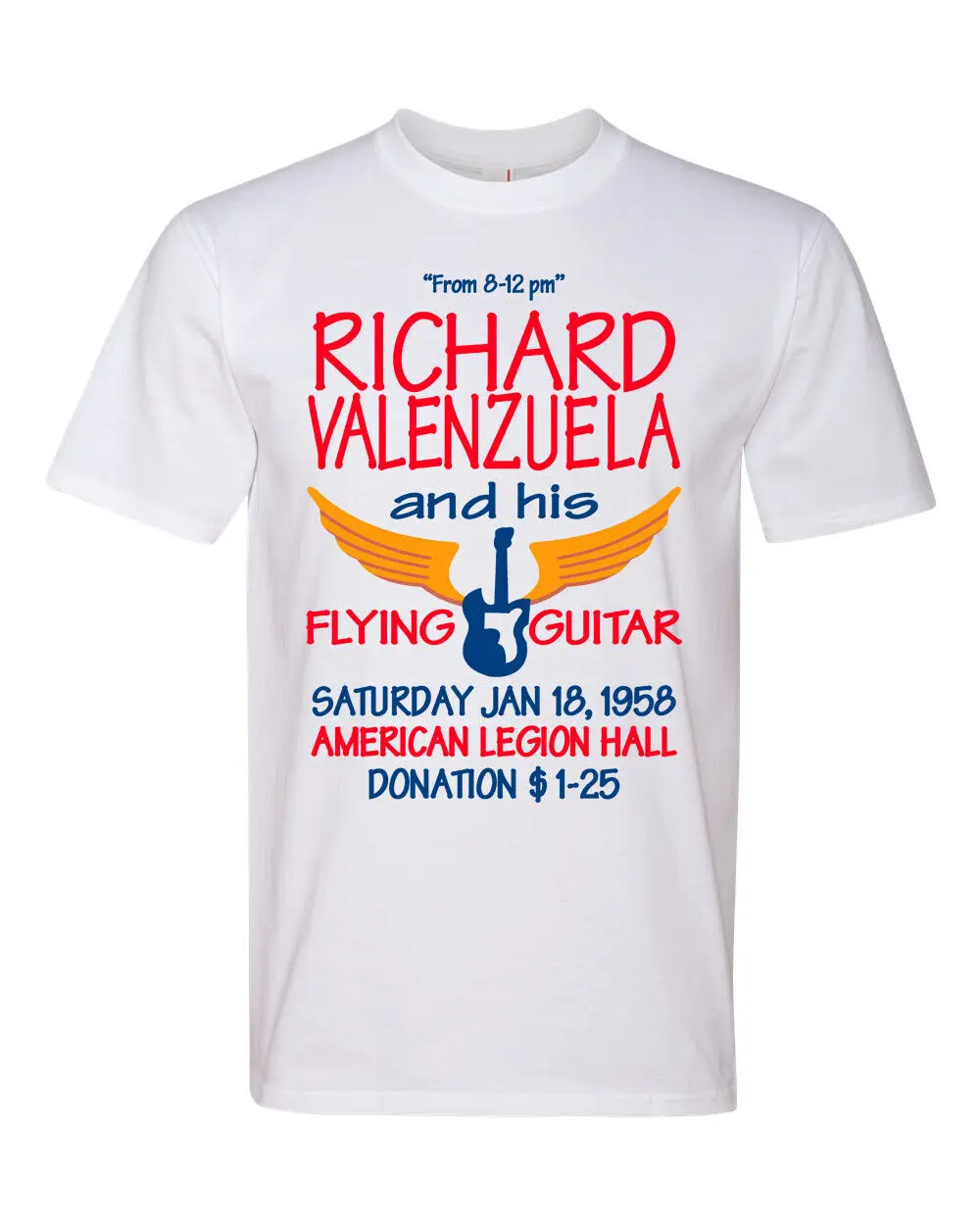 La Bamba Ritchie Valens E His Flying Guitar Poster Style Graphic T-Shirt Tee