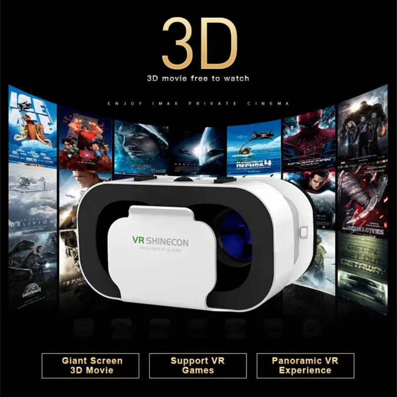 G05 Virtual Reality Hd Lens Glasses Stereo Google Cardboard Headset Helmet Per 4.7-6.0 Pollici Android Ios Smart Phones Pc Vr