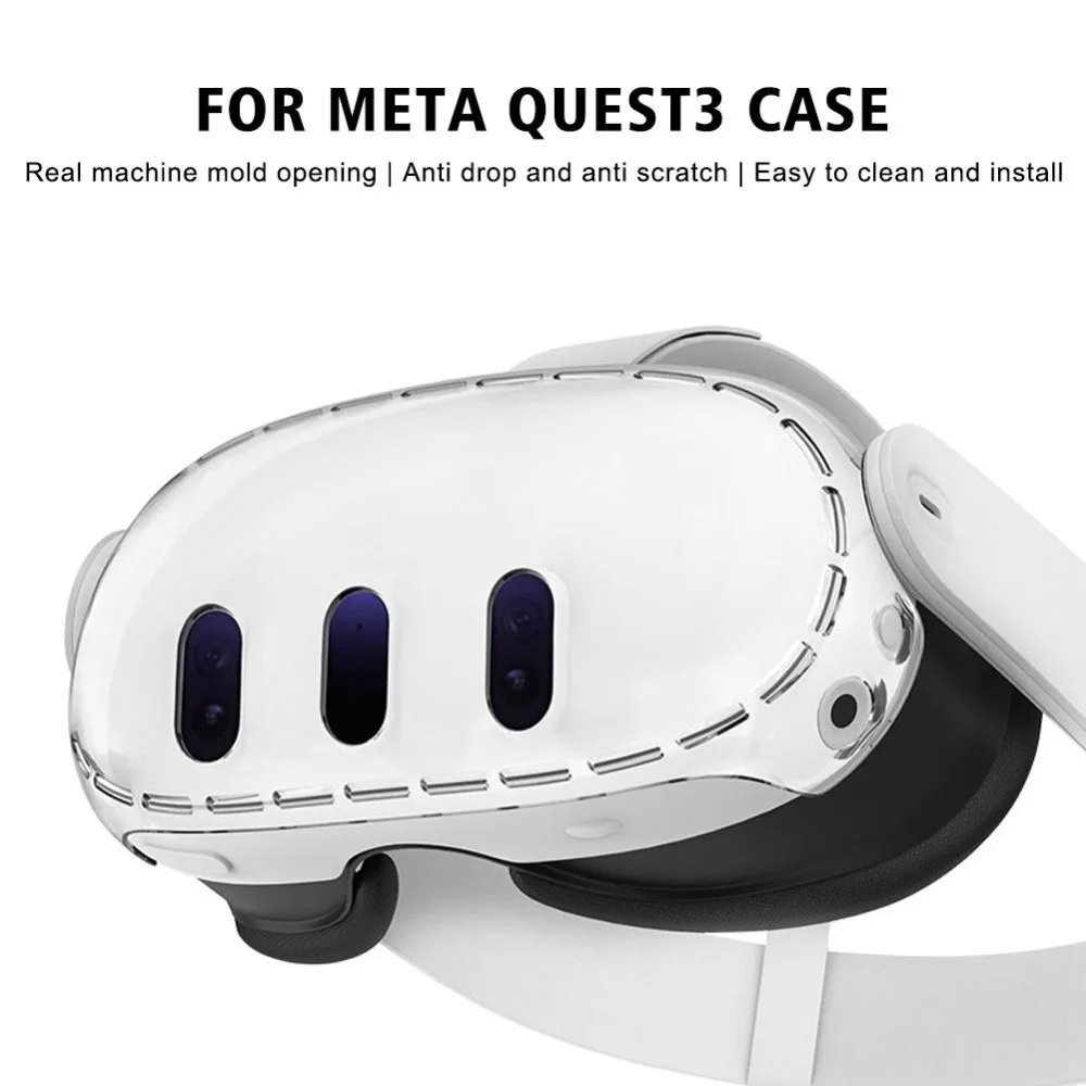Per Meta Quest 3 Vr Helmet Cover Protettiva Clear Pc Case Protector Antipolvere Per Accessori Meta Quest 3 Vr