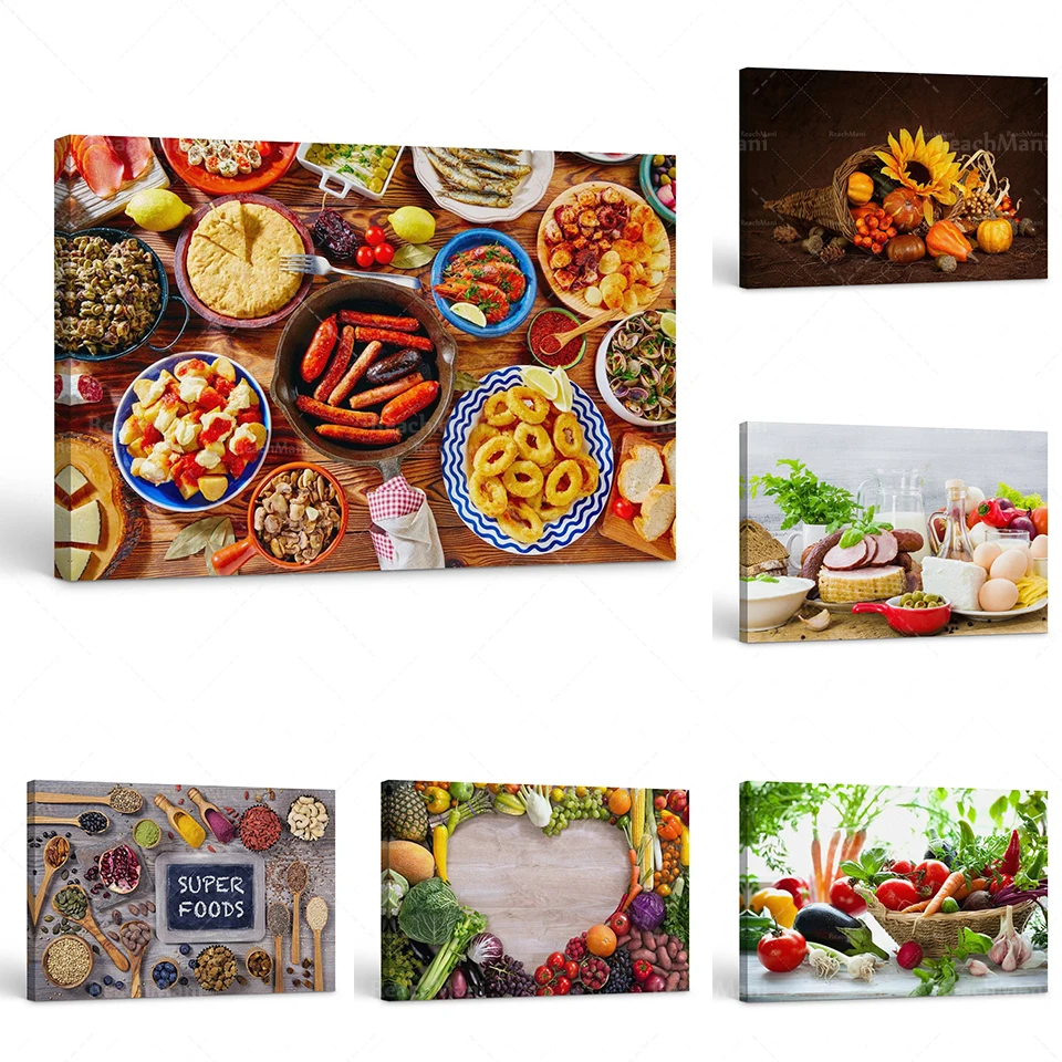 Nourriture Toile Art Super Nourriture Frutta Caffè Impressioni Cucina Del Toile Décoration Nourriture Saine Mur Art Nourriture P
