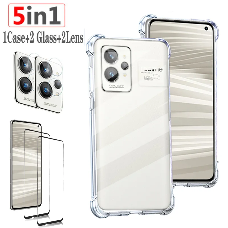 Cover Per Realme Gt 2 Pro Vetro Temperato Gt2 Pro Custodia Pellicola Realme Gt2 Master Explorer Cover Trasparente Screen Protector Realme Gt2 Antiurto