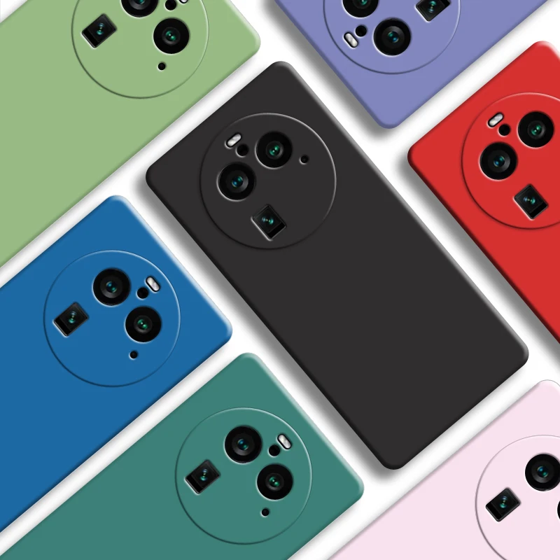 Per Oppo Find X6 Pro 5G Custodia Oppo Find X6 Cover Nuovo Paraurti In Silicone Liquido Originale Per Oppo Find X6 Pro Fundas 6.82 Pollici