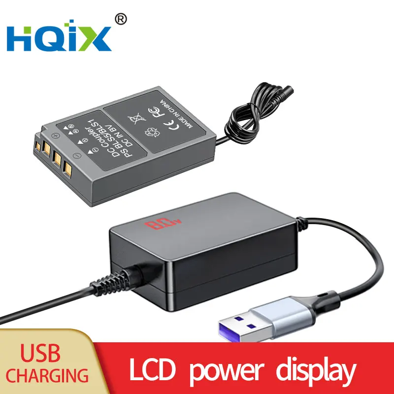 Hqix Per Sistema Om Om-5 Camera Bls-50 Adattatore Di Alimentazione Usb Per Batteria Virtuale