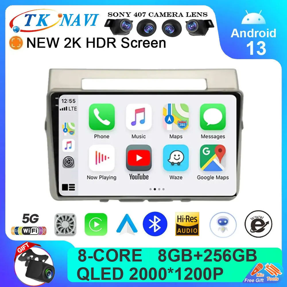 Android 13 Autoradio Per Toyota Corolla Verso 2004 - 2010 Video Multimediale Auto Carplay Dsp Player 2Din Gps Navi Wifi 4G 2K Bt