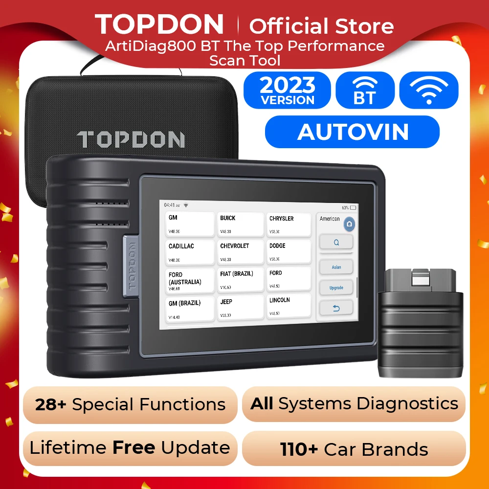 Topdon Artidiag800 Bt Obd2 Strumento Diagnostico Per Auto Professionale Scanner Automobilistico Tutti Gli Strumenti Di Scansione Del Sistema Aggiornam
