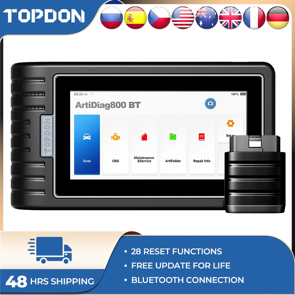 Topdon Artidiag800 Bt Strumento Diagnostico Per Auto Scanner Obd2 Automobilistico Strumenti Diagnostici Tutti I Sistemi Strumenti Di Scansione Automat