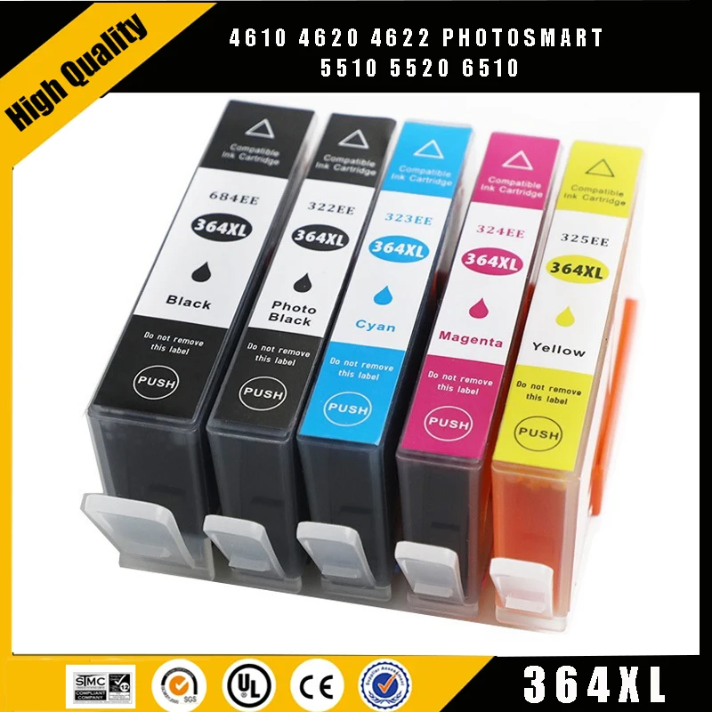 Einkshop Per Hp 364 364Xl Cartuccia Di Inchiostro Compatibile Deskjet 3070A 3520 Officejet 4610 4620 4622 Photosmart 5510 5520 6510