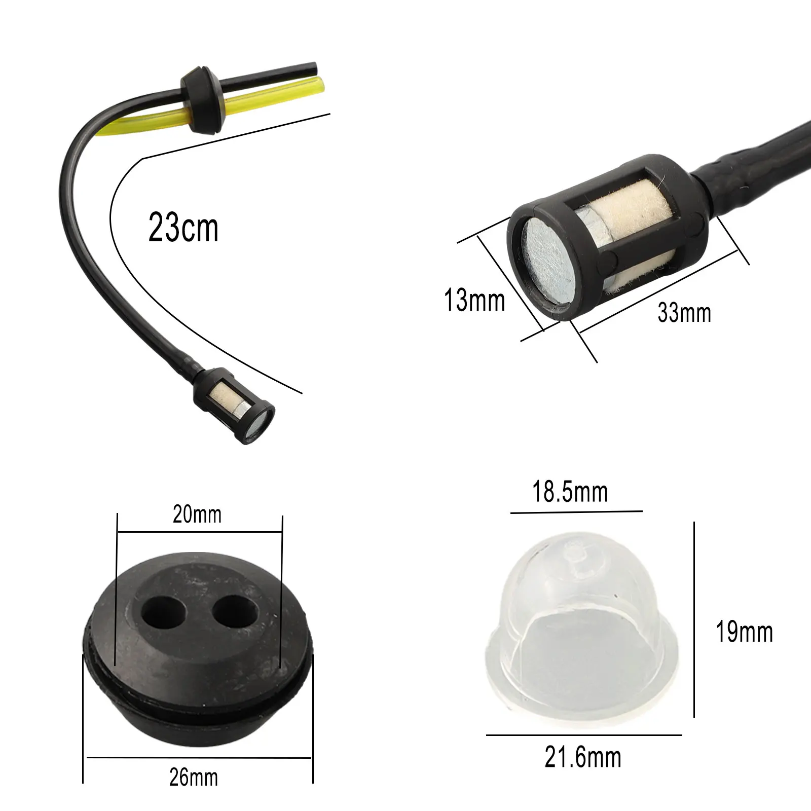 5X Tubi Del Filtro Del Carburante Guarnizione Del Tubo Del Carburante Siepe Per Decespugliatore Decespugliatore Per Einhell Gardenline Bhs 26 Attrezzi