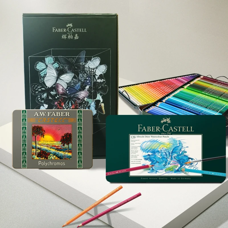 Faber Castell Professione Polychromos/Albrecht Dürer Grassa/Acquerello/Acqua-Solubile Matite Colorate 60/120 Colori Set Lapis De Cor