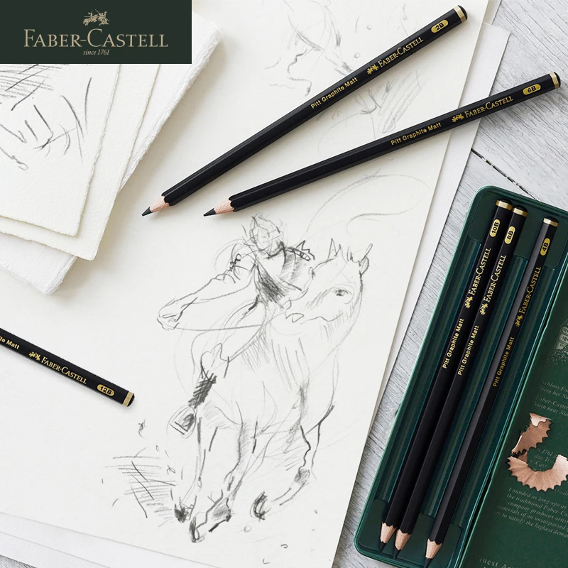 Faber-Castell Matte Sketch Pencil Art Graphite Per Shading Sketch Black Lead Design Scrittura Disegno Matite Di Grafite Forniture