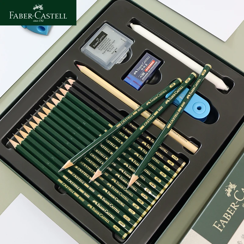 1 Set Germany Faber-Castell Sketch Pencil Set 9000 Art Professional Grade Pencil Dunhuang Gift Set Forniture Artistiche Forniture Per Studenti