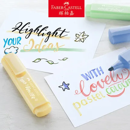 1Pc Faber-Castell Evidenziatore Pennarello Evidenziatore Colore Evidenziatore Insipido Fresco Multicolor Cancelleria Serie Colori Caramelle
