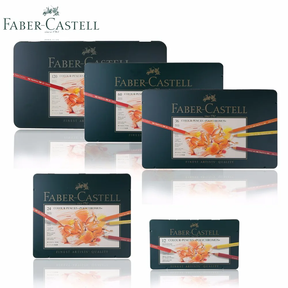 Lapices De Faber Castell 120 Matite Colorate Polychromos Set Di Latta In Metallo Di Qualità Per Artisti Migliori 36 60 Matita Pastille Colorata Ad Oli