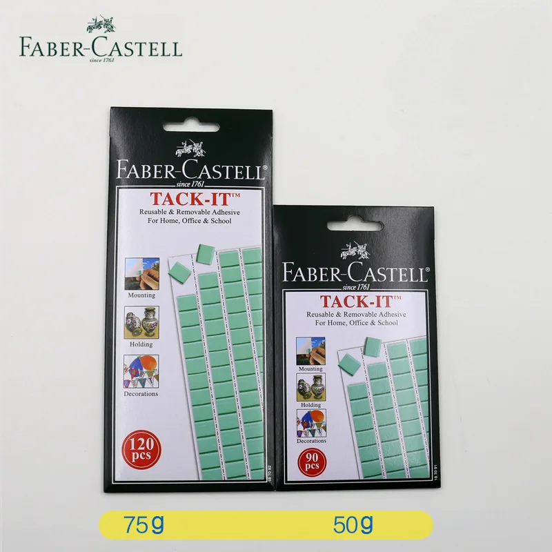 Faber Castell 50G 75G Colla Adesiva Rimovibile Riutilizzabile Blu Tack Per L'Home Office Tack It