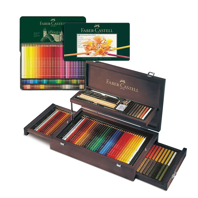 Faber Castell Polychromos Artista Grado Oleoso Di Colore Matite 12/24/36/60/72/120 Colori Professionale Di Arte Grassa Matite Colorate 1100