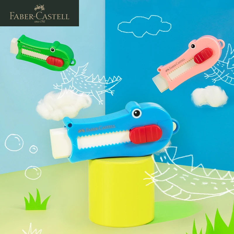 Faber Castell Animale Coccodrillo Scorrevole Eraser Di Gomma/Non-Tossico Speciale Push-Pull Eraser Retrattile Eraser/Eraser Di Gomma Cancelleria