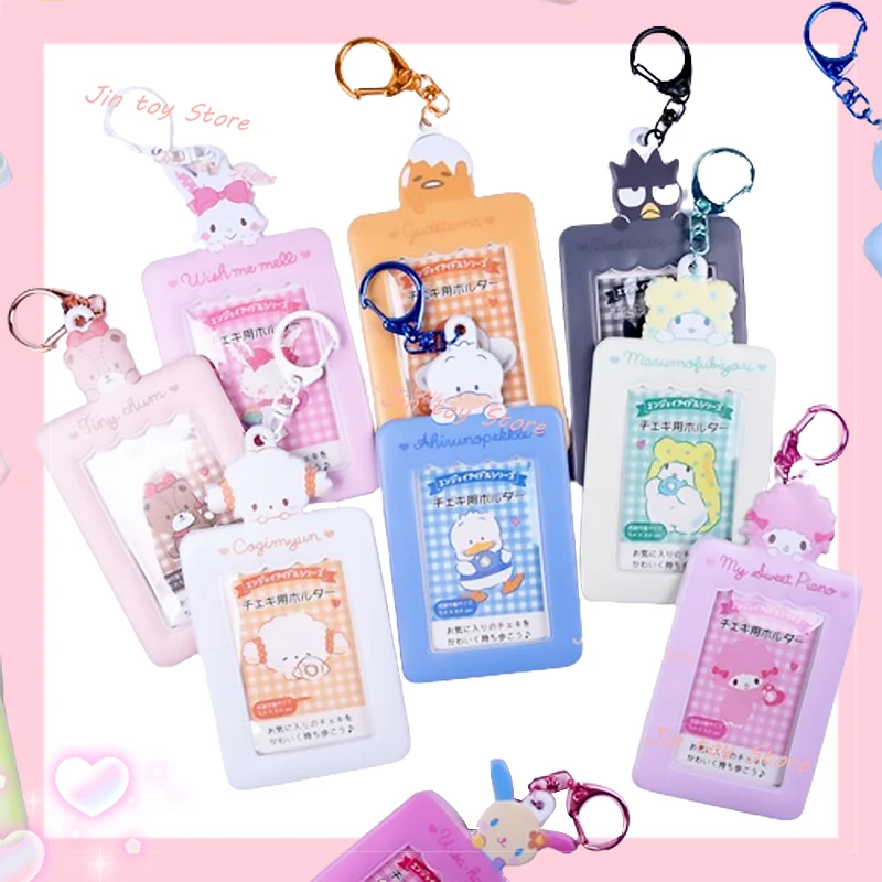 Sanrio Keroppi Piano Wish Me Mell Xo Tiny Chum Gudetama Card Holder Portachiavi Kawaii Kurulin Tuxedosam Pekkle Usahana Card Cover