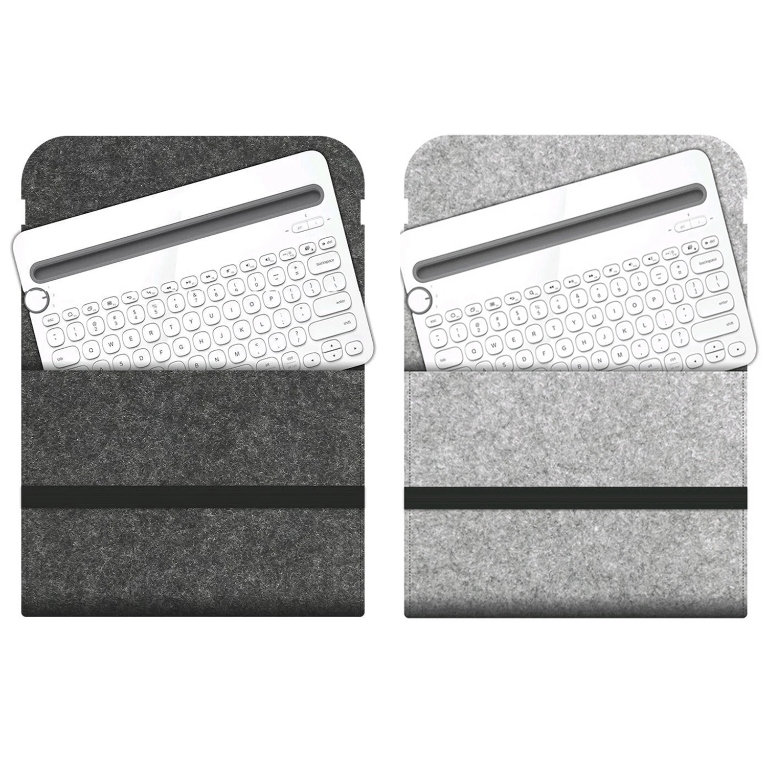 Elisona Custodia Antipolvere Portatile In Feltro Custodia Custodia Custodia Custodia Pelle Per Logitech K480 K380 Tastiera Compatibile Bluetooth