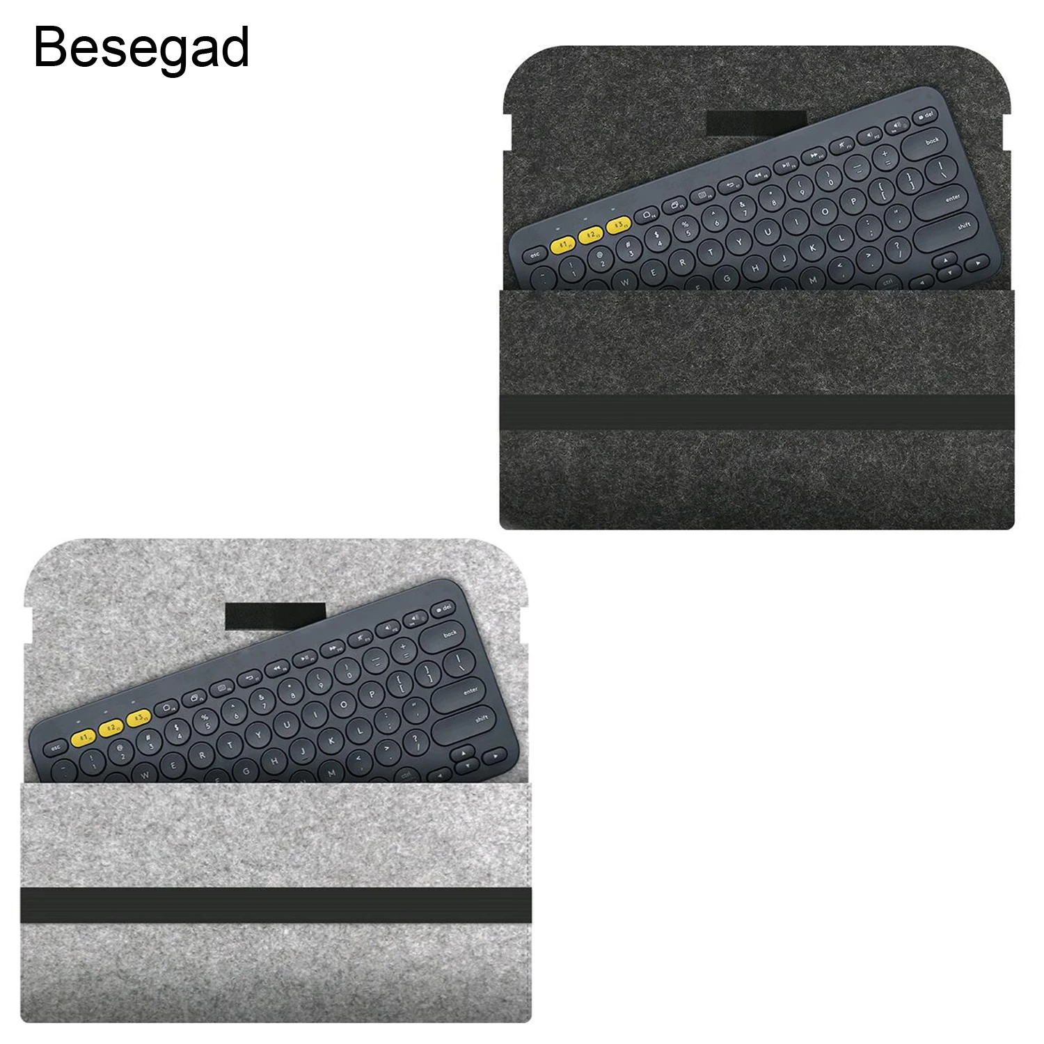 Besegad Custodia Protettiva Per Custodia In Feltro Portatile Antipolvere Per Logitech K380 K480 Custodia Per Tastiera