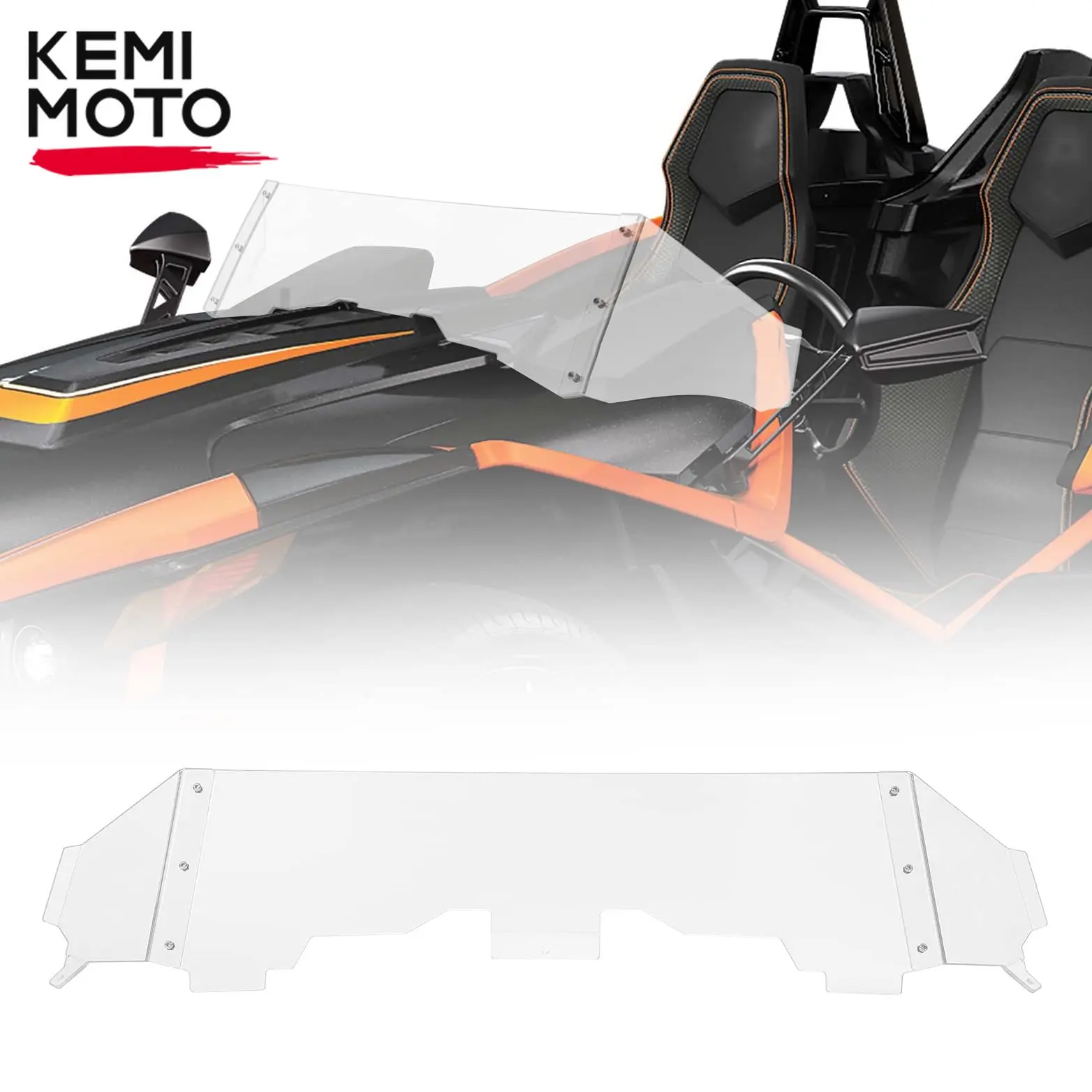 Kemimoto Anteriore Mezzo Pc Parabrezza Deflettore Del Vento 2882154 Compatibile Con Polaris Slingshot Sl Slr S R Gt Le Signature 2015-2023