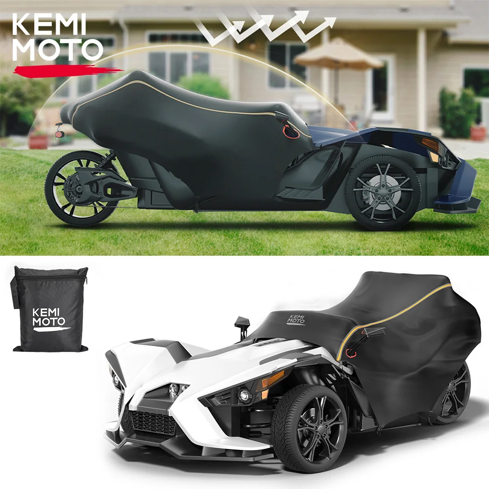 Kemimoto 420D Half Cover Cockpit Cover Compatibile Con Polaris Slingshot 2015-2023 W/Parabrezza, Protezione Uv Antipolvere Antineve