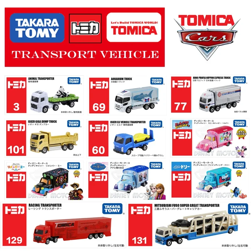Tomica Transport Vehicle Series Construction Truck Takara Tomy Diecast Metal Model Kids Toys Simulazione Car Gift Collecties