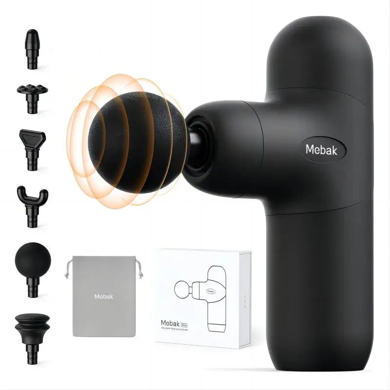 Mebak Mini Fascia Gun Massaggiatore Muscolare Professionale Potente Silenzioso Collo Schiena Corpo Massaggiatore Elettrico Macchina Da Massaggio Porta