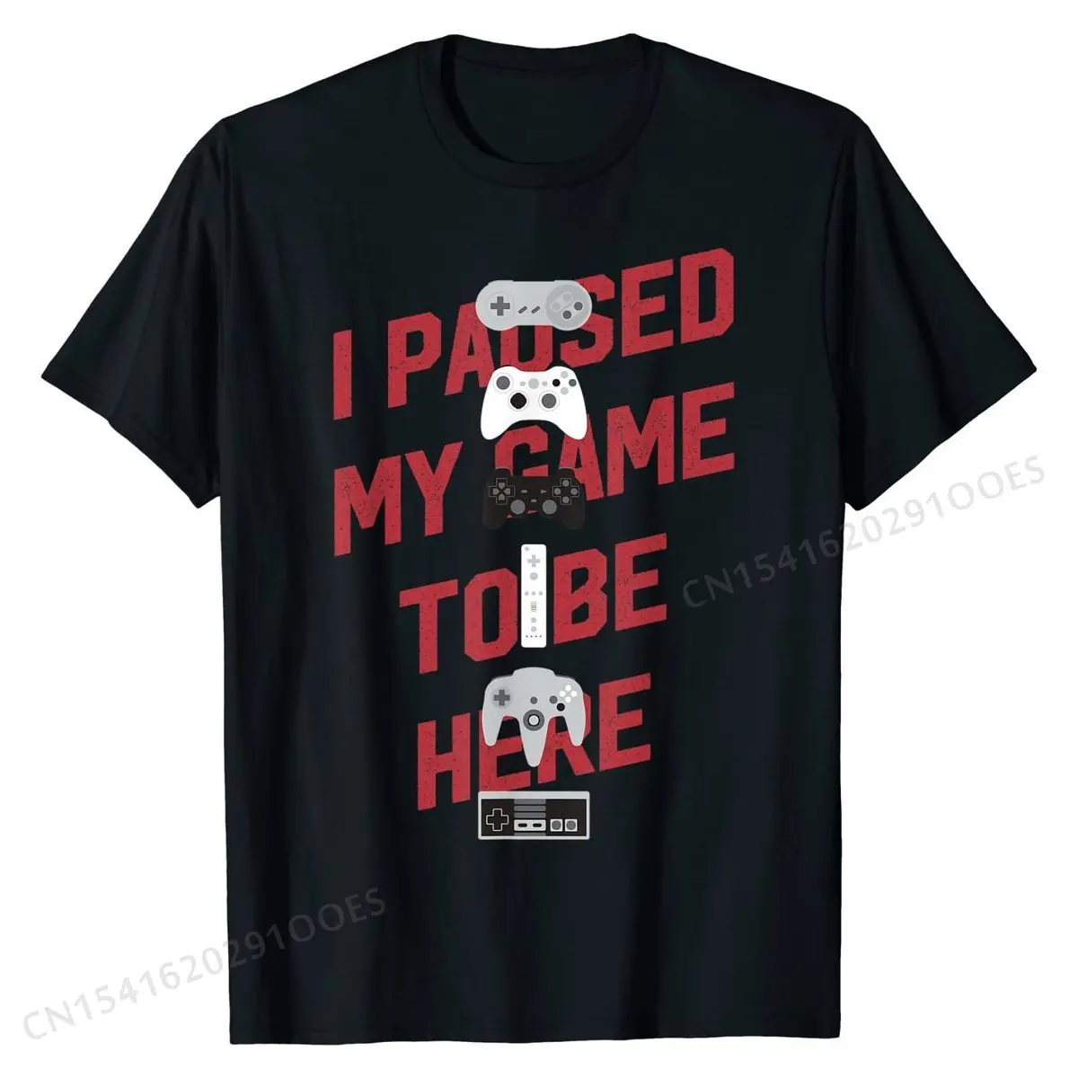 I Paused My Game To Be Here Mens Boys Funny Gamer Videogioco T-Shirt Uomo Family Classic Top Camicie Maglietta In Cotone Divertente