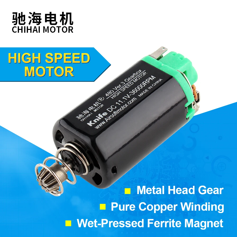 Chihai Motor 480 Motore Ad Alta Velocità Ad Asse Corto Per Aeg Airsoft Ver.3 Gearbox Water Gel Beads Aggiornamento Modifica Blaster
