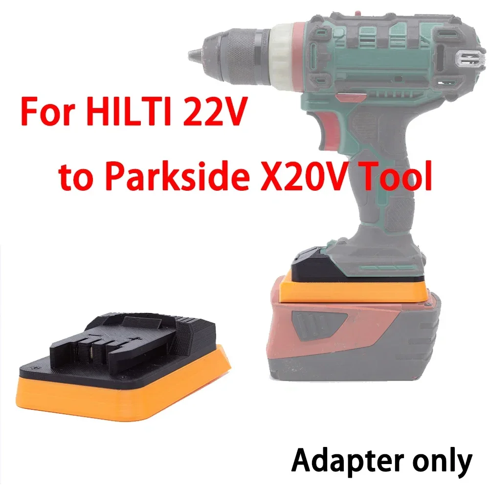 Per Hilti 22V B22 Convertitore Adattatore Batteria Al Litio A Lidl Parkside X20V Performance-Accessori Per Utensili Elettrici (Solo Adattatore)