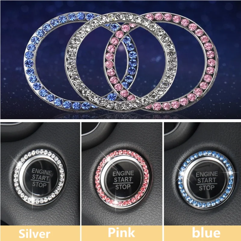Fashion Crystal Strass Decor Car Engine Start Stop Portachiavi Per Mini Cooper R52 R53 R55 R56 R58 R59 R60 R61 Paceman Countrym