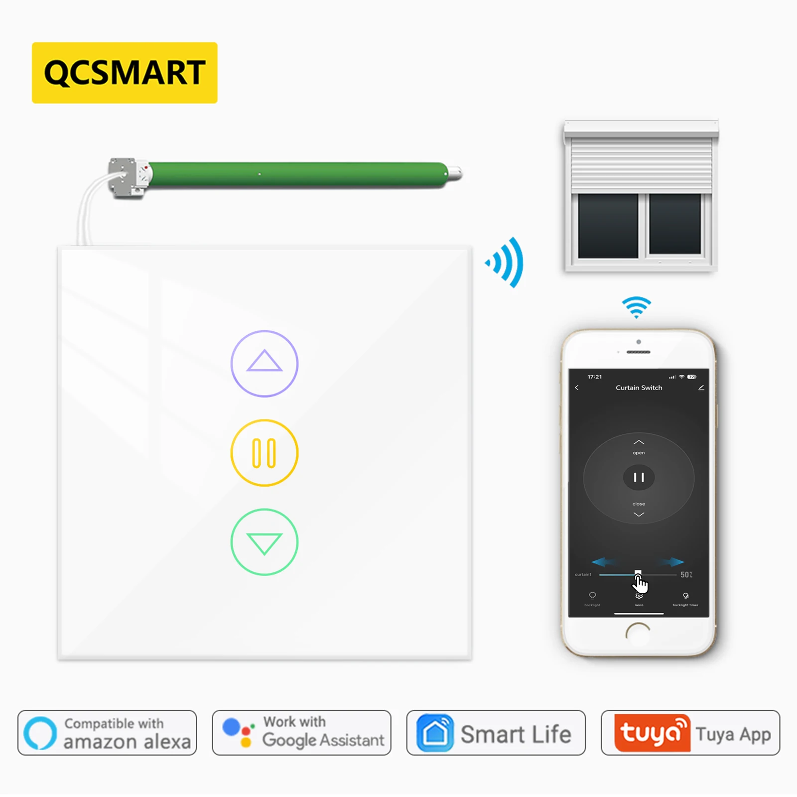 Wifi Smart Touch Tapparelle Tapparelle Interruttore Motore Tuya Life App Telecomando Funziona Con Alexa Echo Google Home