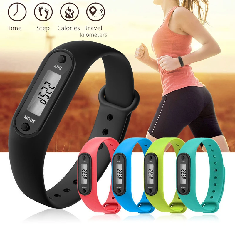 Nuovo Pedometro Lcd Digitale Run Step Walking Calorie Counter Sport Smart Orologio Da Polso Bracciale Display Fitness Gauge Step Tracker