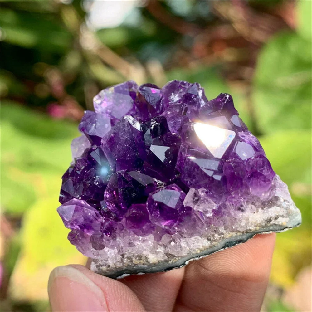 Ametista Pietra Naturale Viola Rosa Ametista Cristalli Cluster Druzy Geode Mineral Rock Healing Crystal Point Energy Wand Crafts