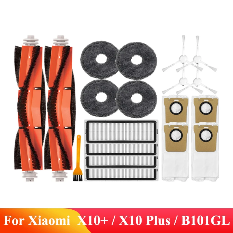 Sostituzione Spazzola Laterale Principale Per Xiaomi Robot Vacuum X10 + / X10 Plus / B101Gl Robot Aspirapolvere Parte Filtro Hepa Sacchetto Della Polv