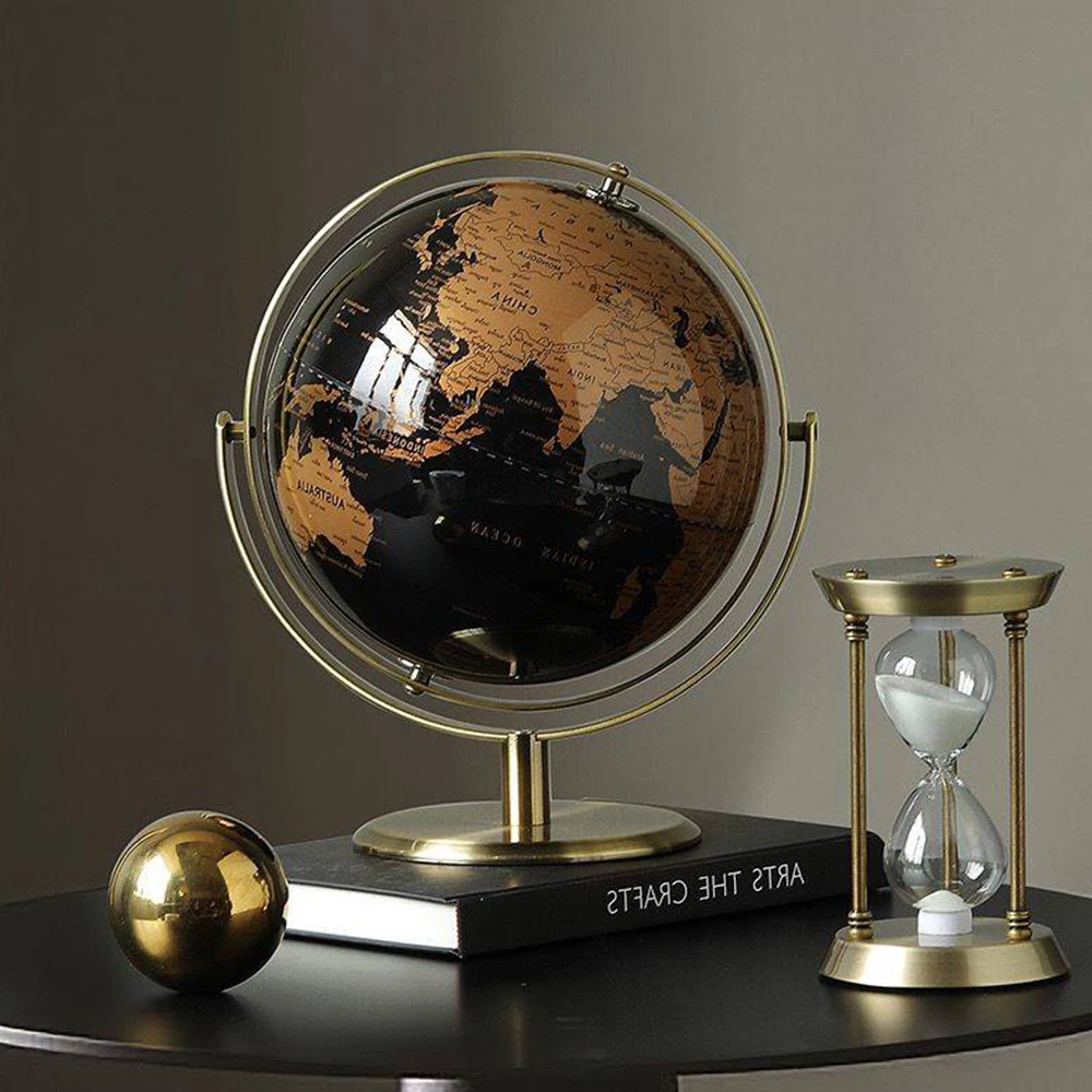 Desktop Decor Globe Geografia Accessori Per La Decorazione Della Casa Creativa Retro World Globe Modern Learning World Map For Kids Education Use