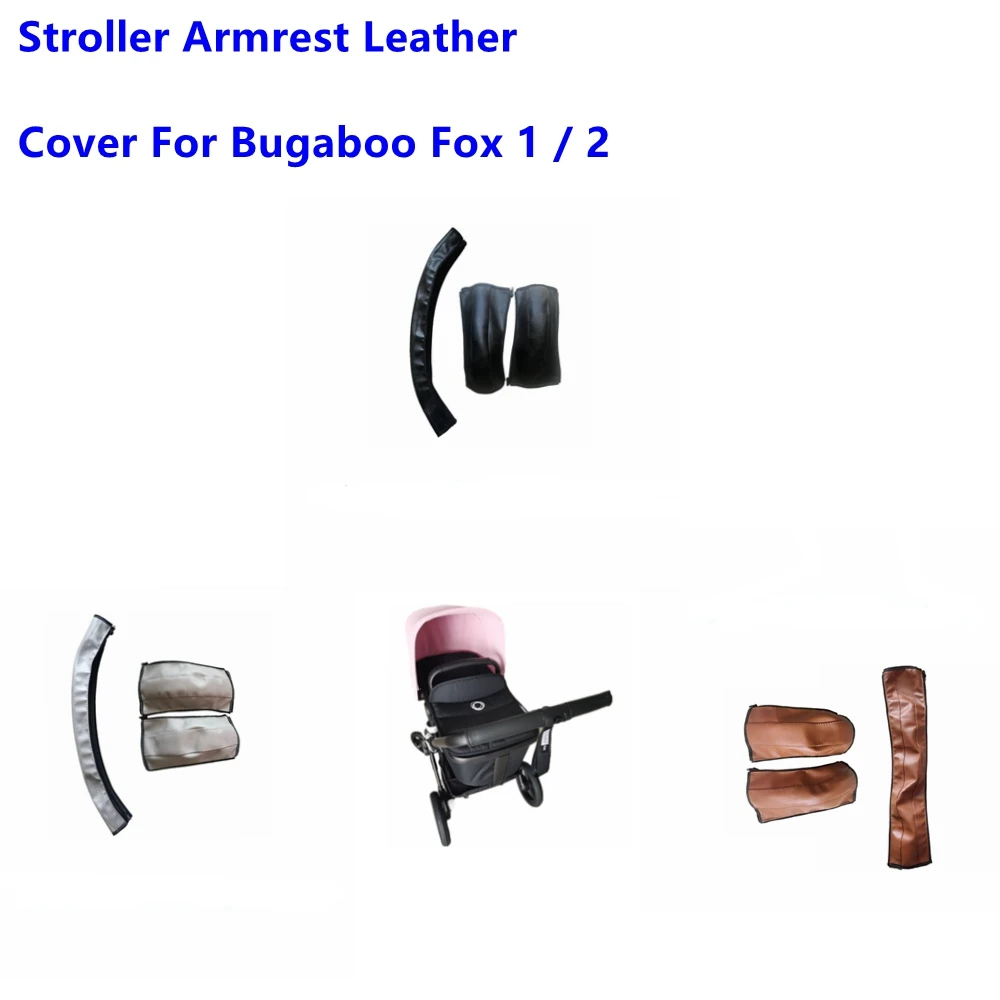 3 Pezzi Coperture In Pelle Passeggino Per Bugaboo Fox 1/2 Maniglia Sedie A Rotelle Passeggino Bracciolo Custodia Protettiva In Pu Accessori Carrozzina