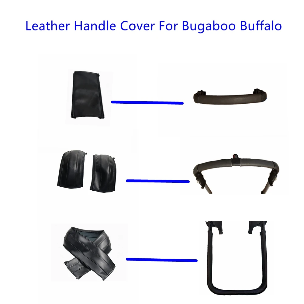 Coperture Per Paraurti In Pelle Pu Per Passeggino Adatte Per Bugaboo Buffalo Carrozzina Maniglia Custodia Bracciolo Copertura Protettiva Accessori Pas