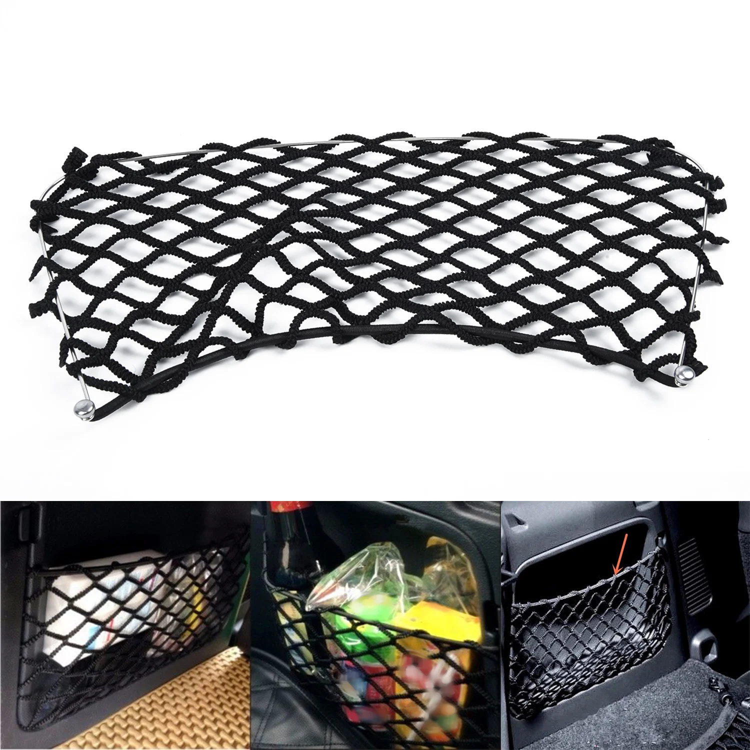 Net String Bag Tuck Net String Bag Pocket Per Benz Smart Fortwo 451 2009-2014 Accessori Neri Net String Bag Accessori Per Auto