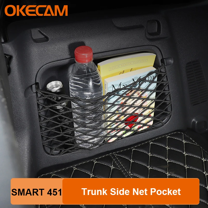 Per Benz Smart Fortwo 451 2009-2014 Car Trunk Mesh Net Trunk Storage Net Car Interior Mesh Network Pocket Accessories