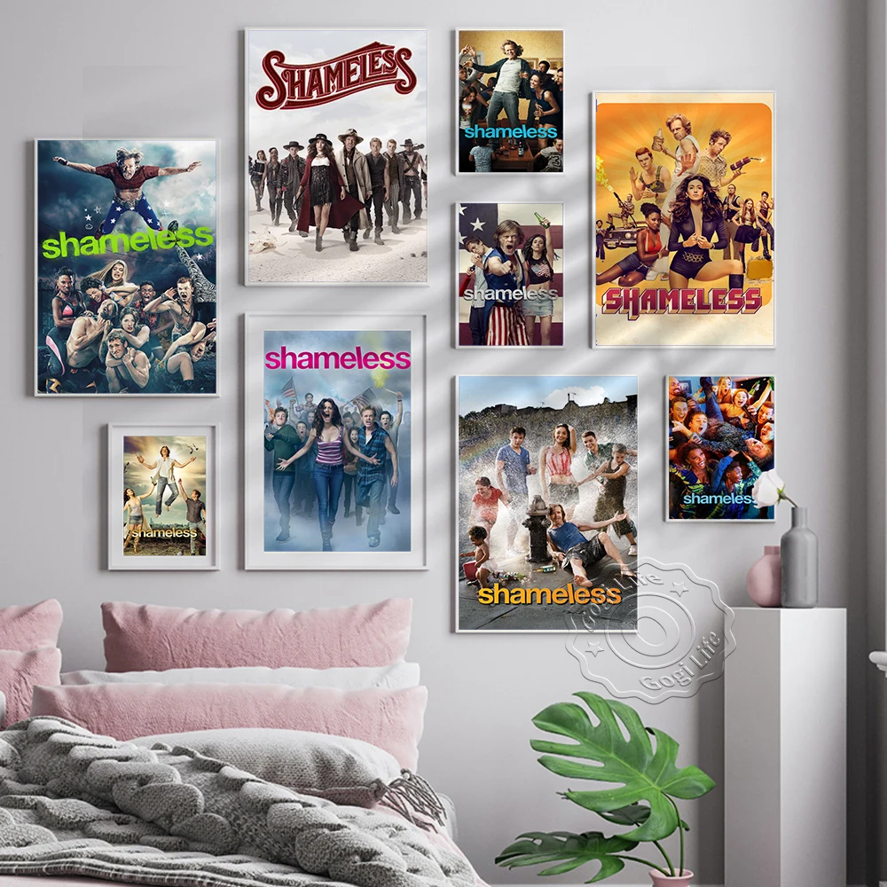 American Tv Comedy Shameless Art Poster, Frank Gallagher Fiona Gallagher Character Prints, John M Wells Director Works Poster