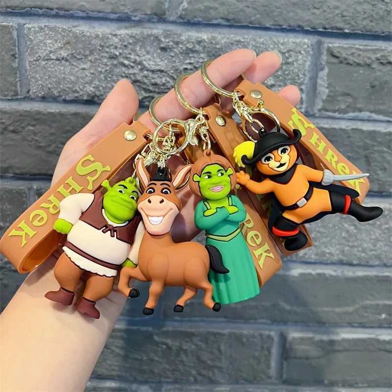 New Creative Cartoon Figure Portachiavi Fiona Cute Boots Puss Poor Mouth Donkey Chain Uomini E Donne Borse Piccolo Ciondolo