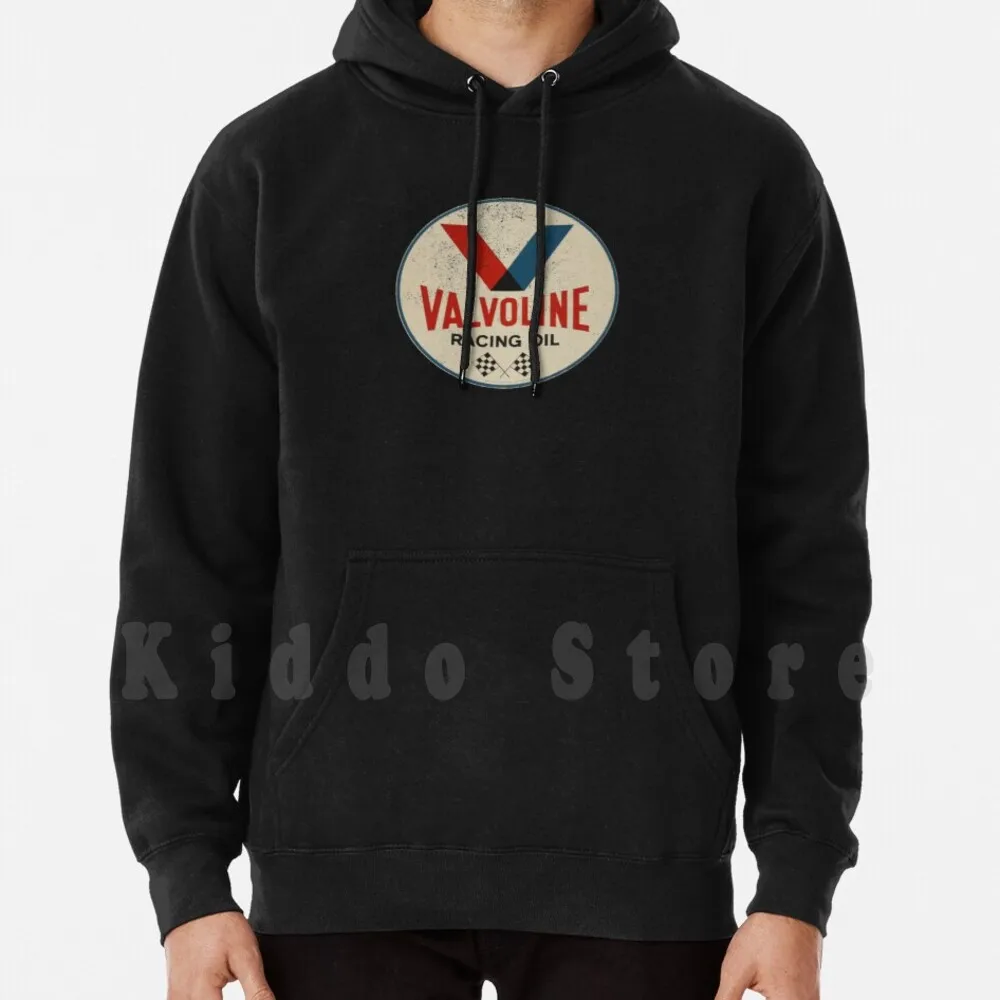 Valvoline Racing Sign Felpe Con Cappuccio Manica Lunga Valvoline Texaco Castrol Oil Engine Motor Racing Cars Veicoli