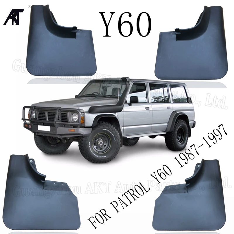 Per Nissan Patrol Y60 Gq Wagon Ute Swb 1987-1997 Paraspruzzi Mud Flap Parafanghi Parafango Set Modellato Auto Mud Flaps