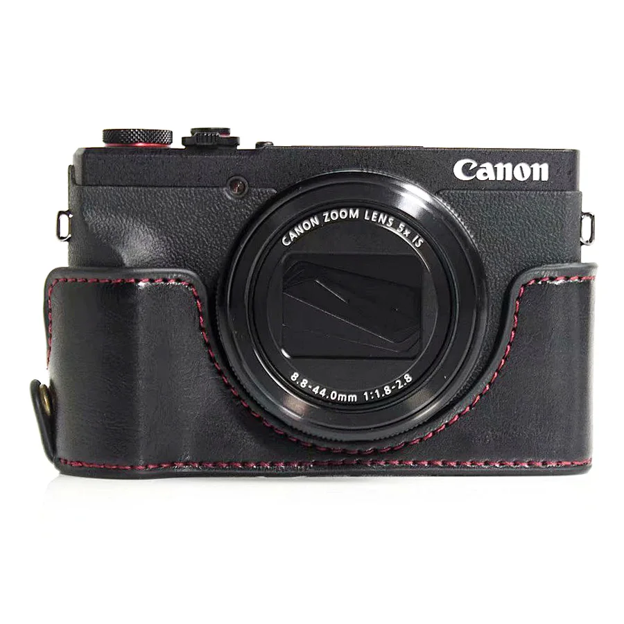 Custodia Per Fotocamera Impugnatura Per Custodia In Pu Per Fotocamera Canon Powershot G5X Mark Ii G5Xii (Compatibile Con G5X)