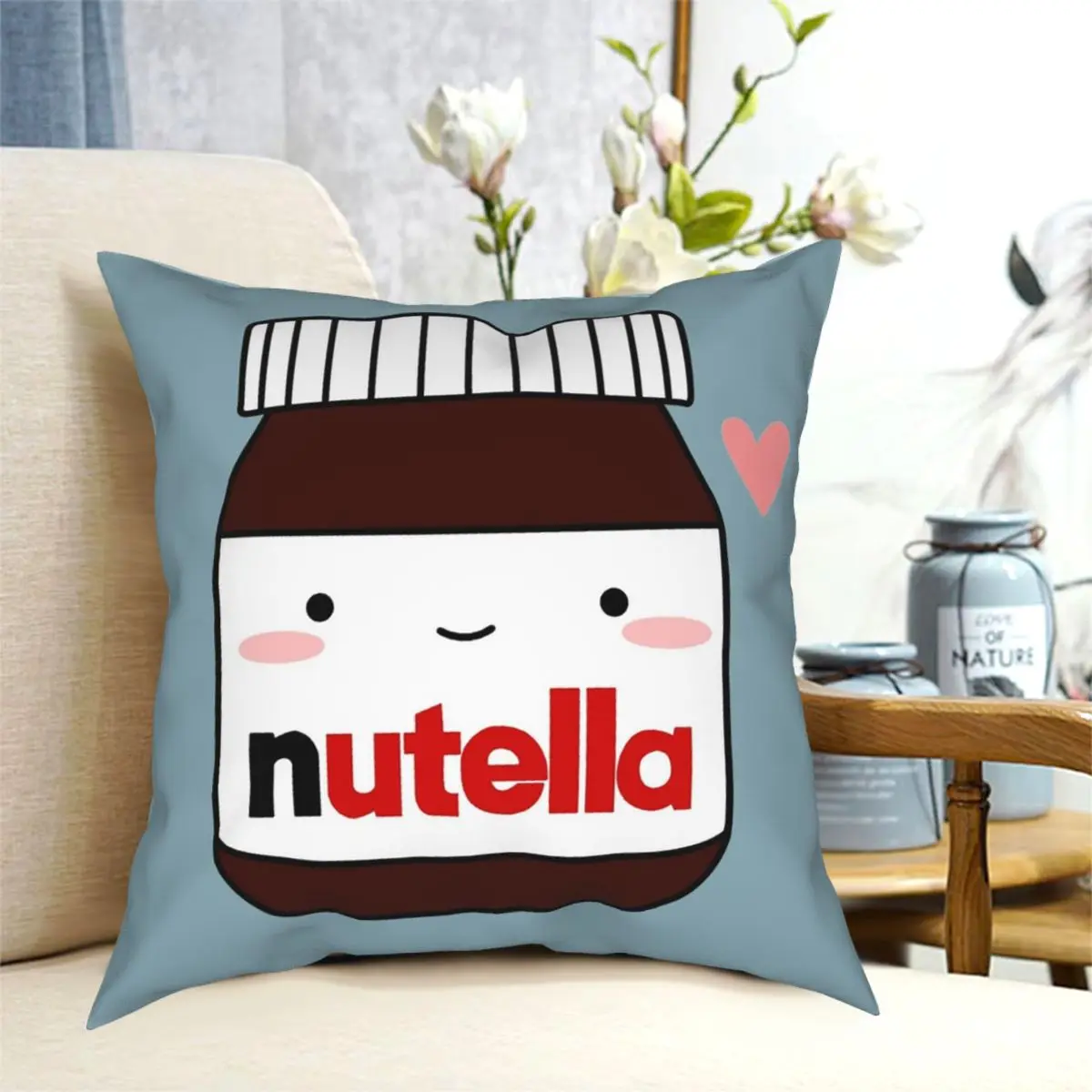 Federa Quadrata Nutella Jar Federa Decor Creativa Federa Per Cuscino Auto 18"